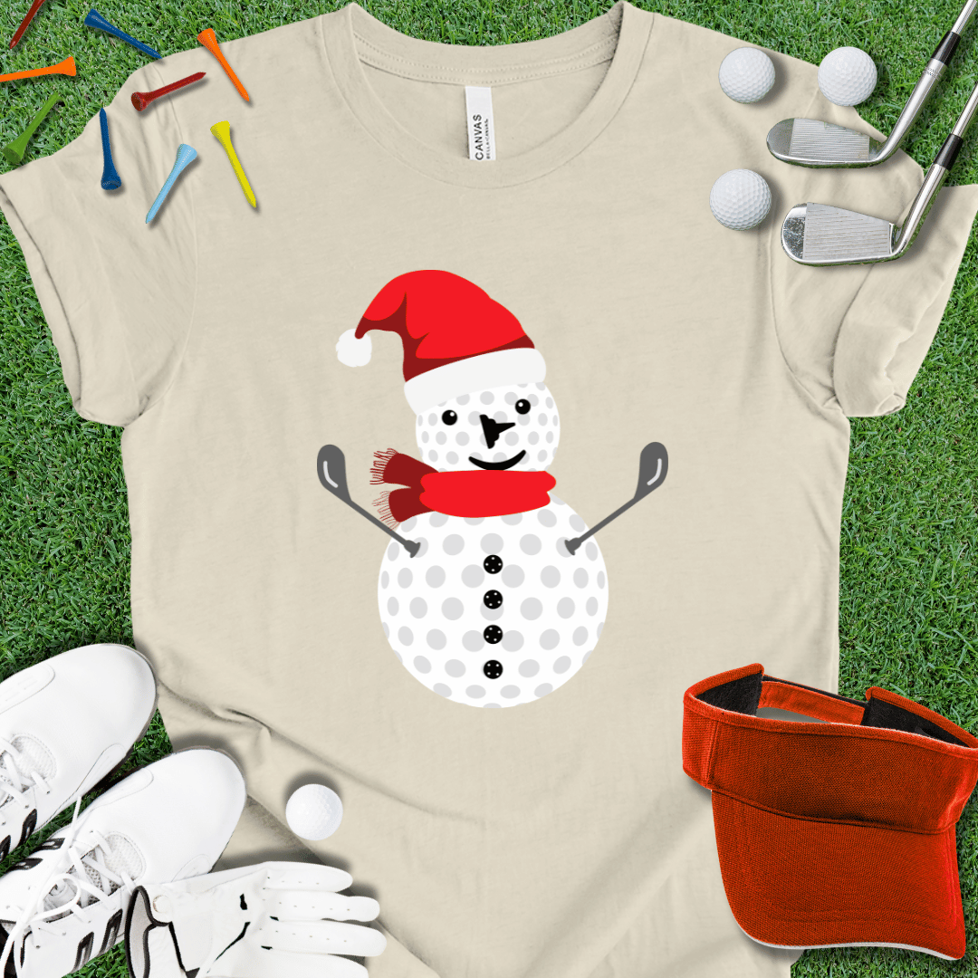 Golf Ball Snowman T-Shirt