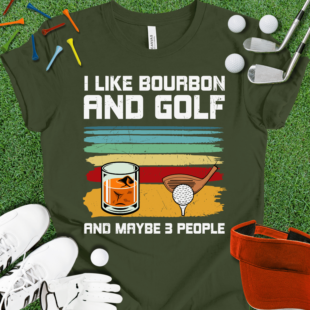 I Like Bourbon and Golf T-Shirt