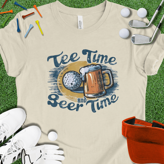 Tee Time and Beer Time Graphic T-Shirt