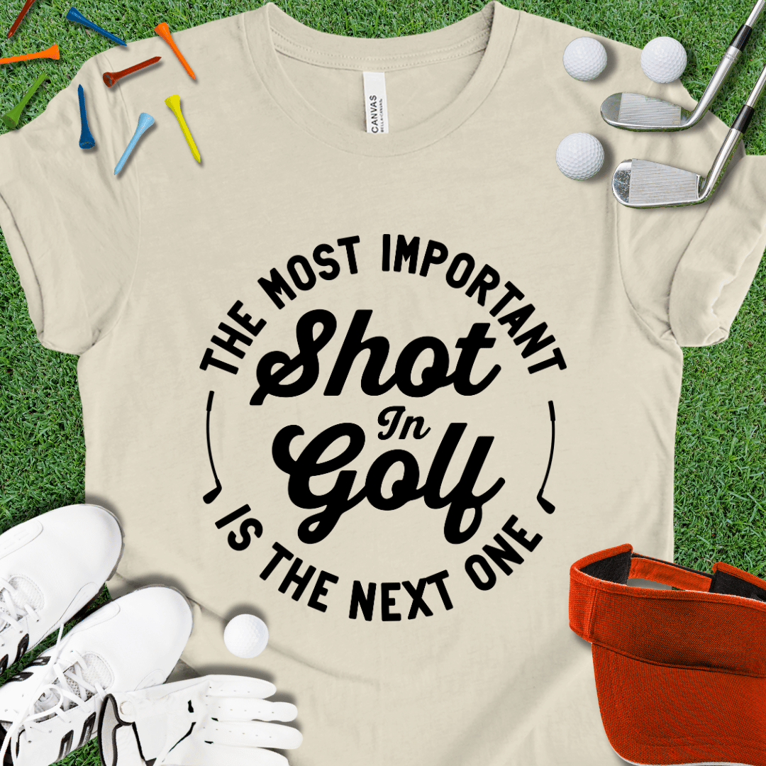 Most Important Shot In Golf Black T-Shirt