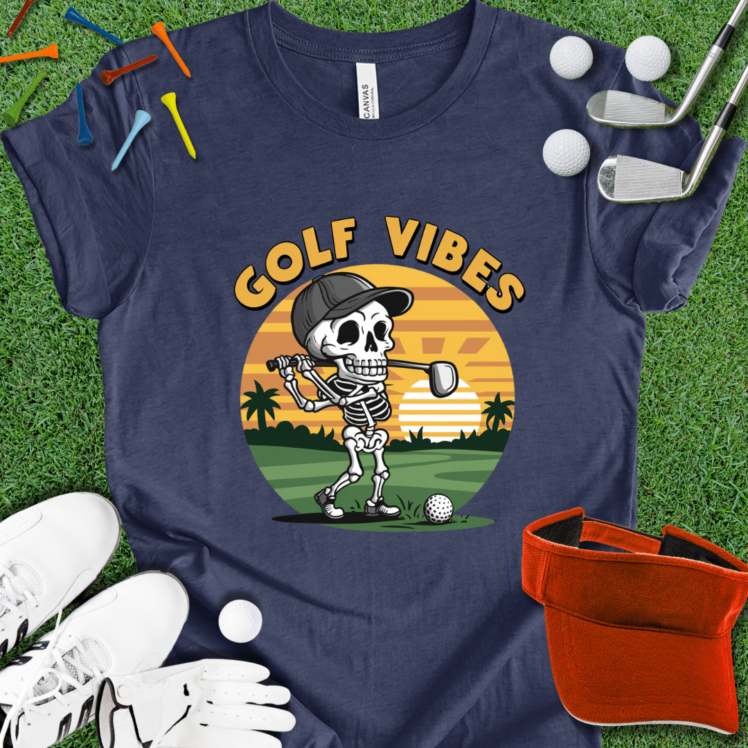 Golf Vibes Skeleton Graphic T-Shirt