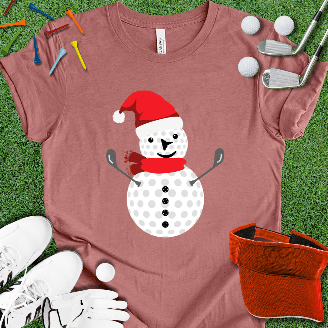 Golf Ball Snowman T-Shirt