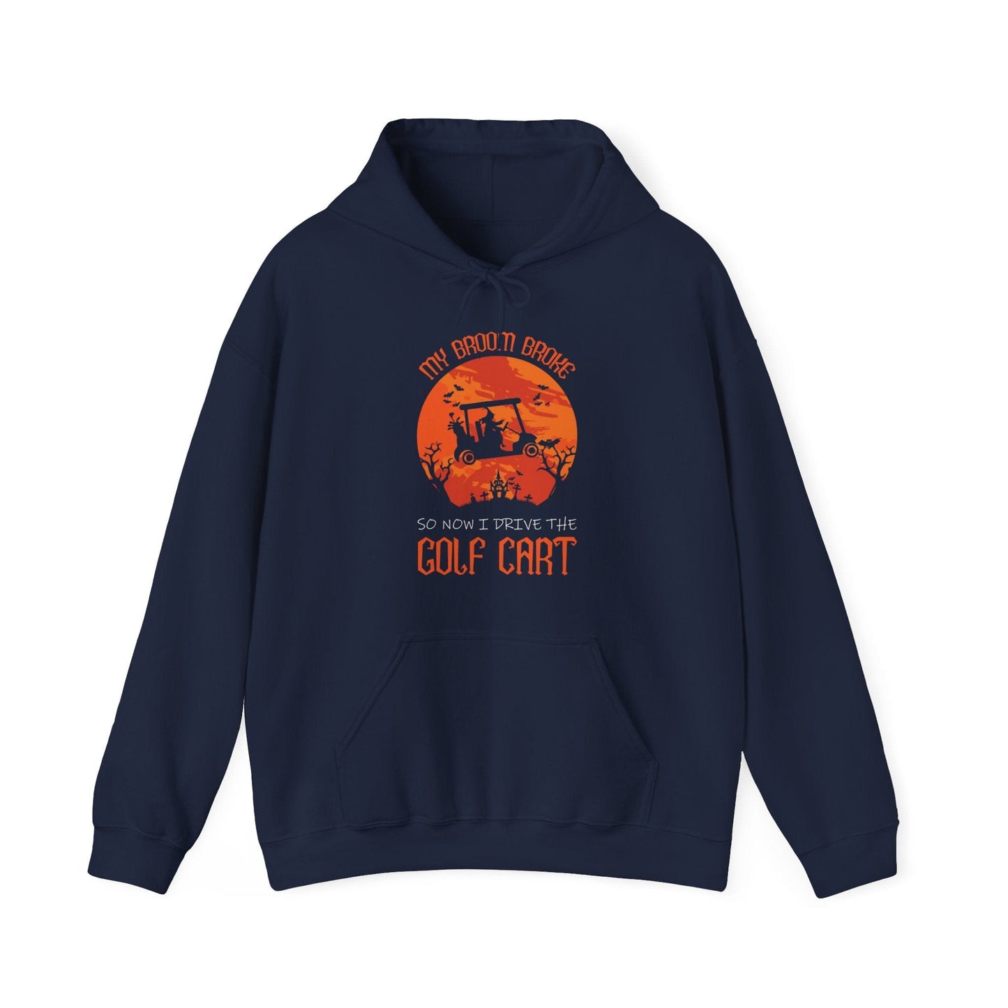 Halloween Witch Golf Cart Hooded Sweatshirt Hoodie