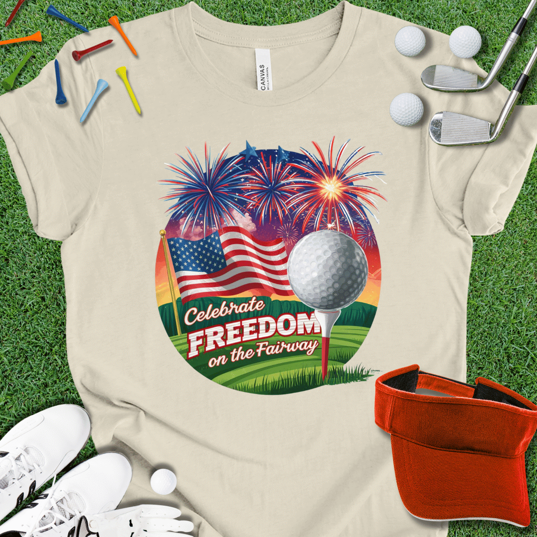 Celebrate Freedom On The Fairway 2 Golf Graphic T-Shirt