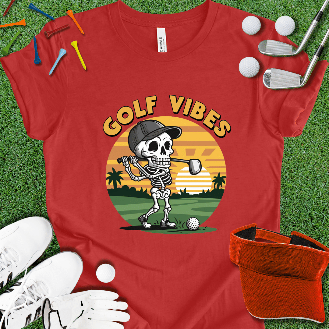 Golf Vibes Skeleton Graphic T-Shirt