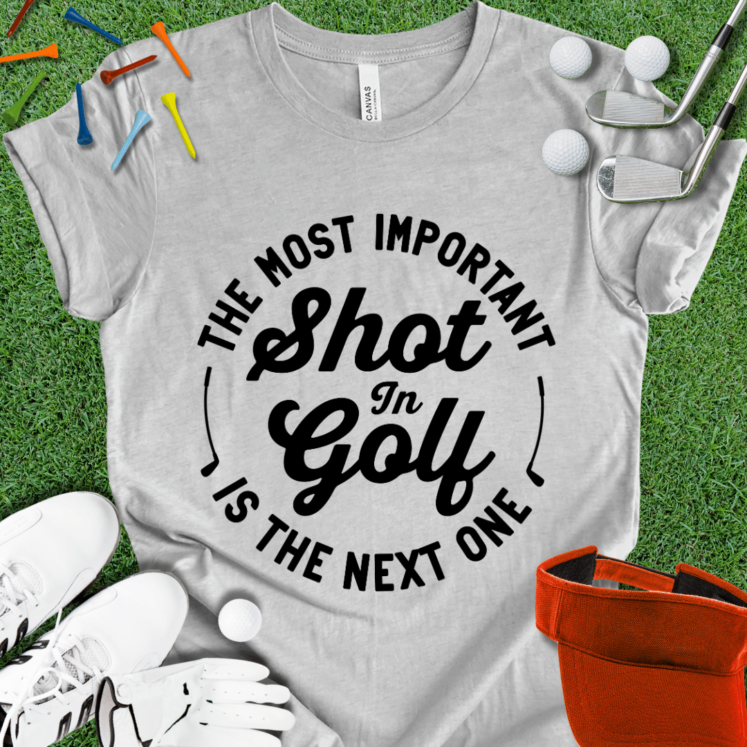 Most Important Shot In Golf Black T-Shirt