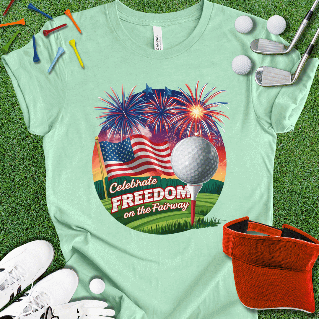 Celebrate Freedom On The Fairway 2 Golf Graphic T-Shirt