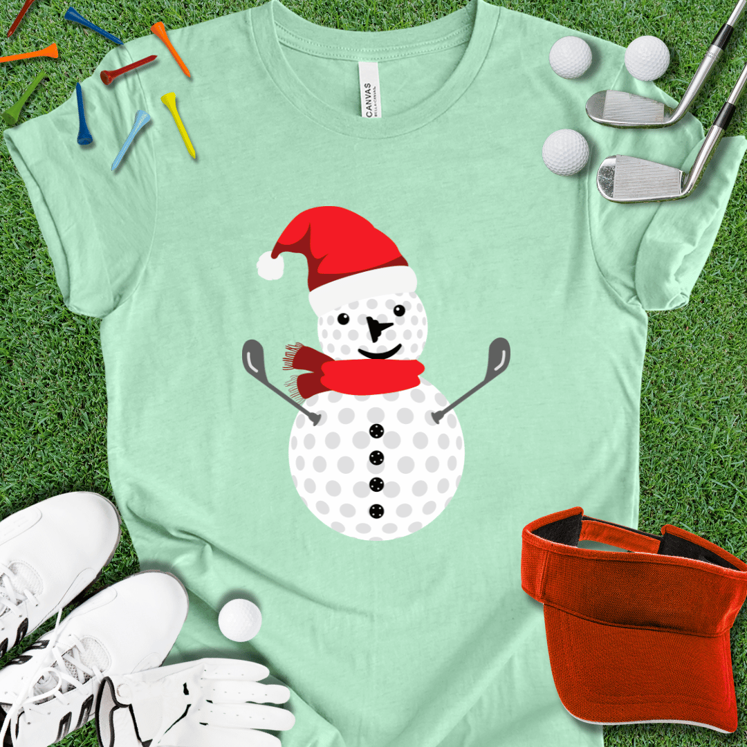 Golf Ball Snowman T-Shirt