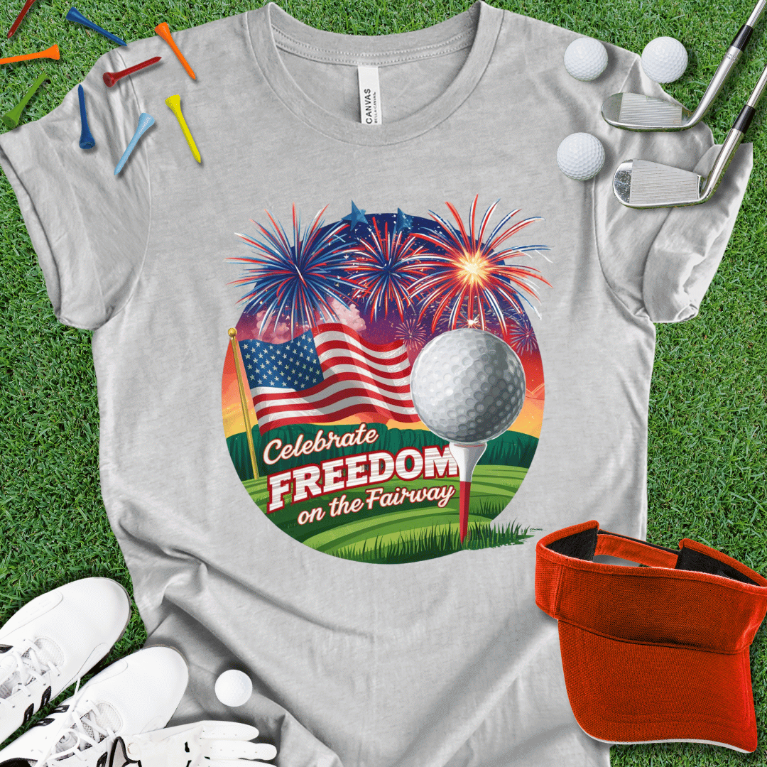 Celebrate Freedom On The Fairway 2 Golf Graphic T-Shirt