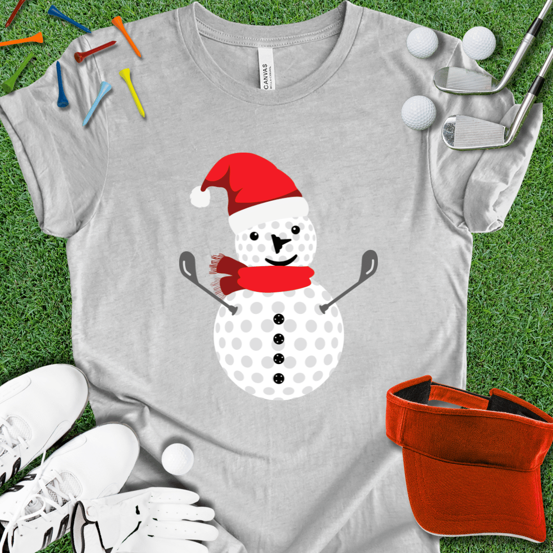 Golf Ball Snowman T-Shirt