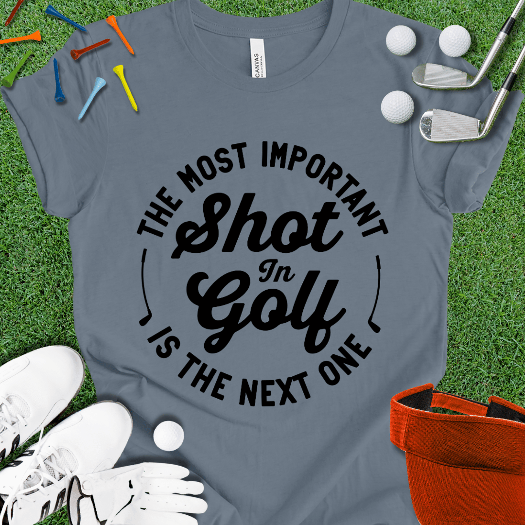 Most Important Shot In Golf Black T-Shirt