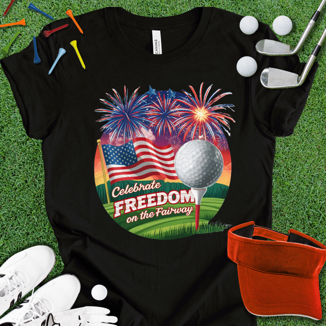 Celebrate Freedom On The Fairway 2 Golf Graphic T-Shirt