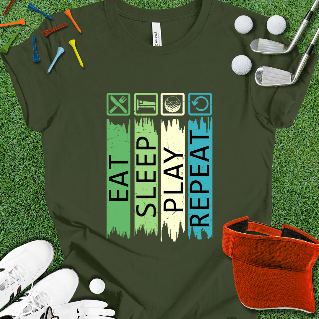 Eat Sleep Golf Repeat T-Shirt