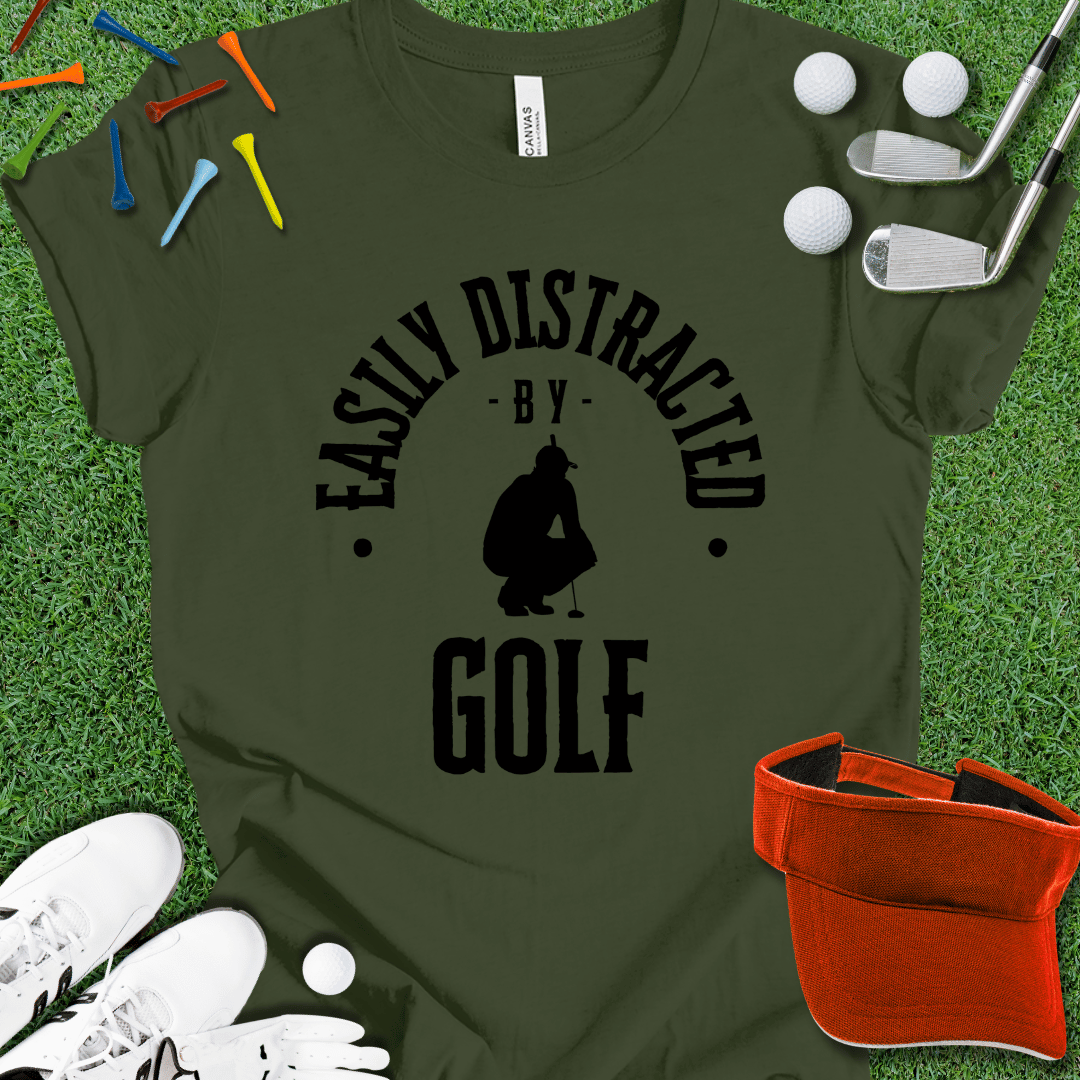 Easily Distracted By Golf Graphic T-Shirt