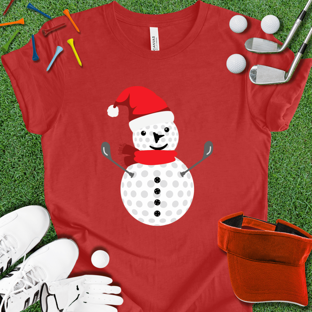 Golf Ball Snowman T-Shirt