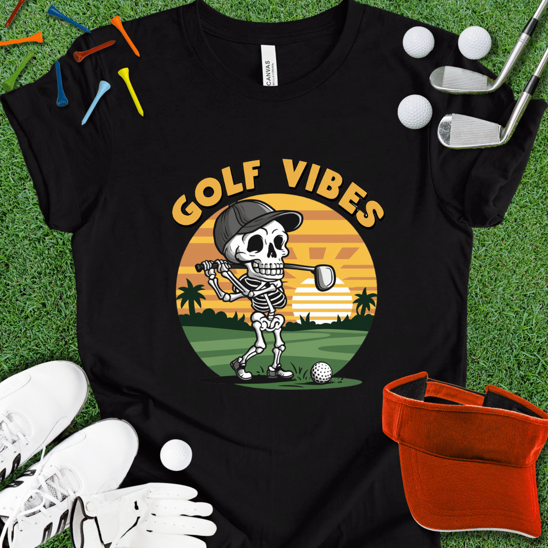 Golf Vibes Skeleton Graphic T-Shirt