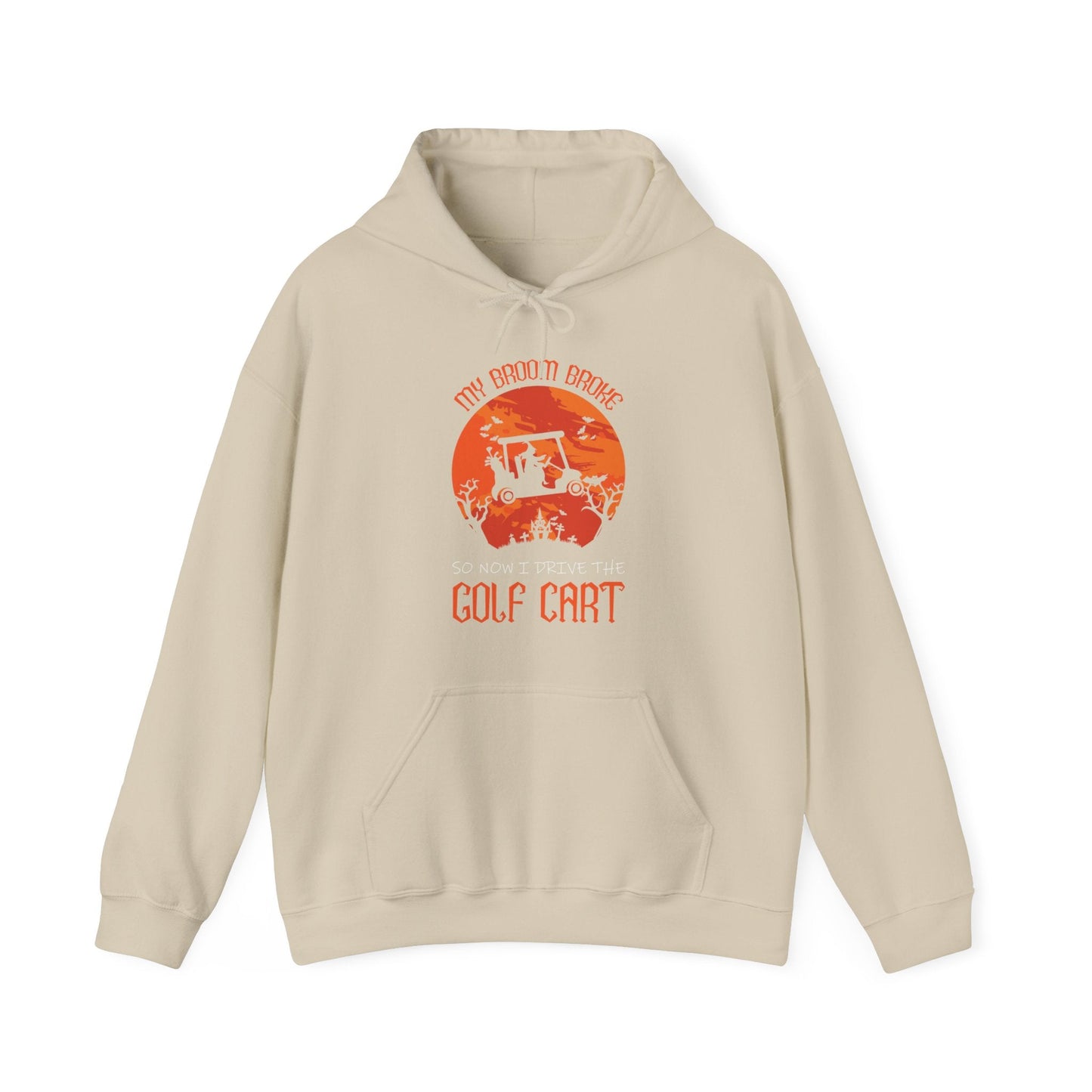 Halloween Witch Golf Cart Hooded Sweatshirt Hoodie