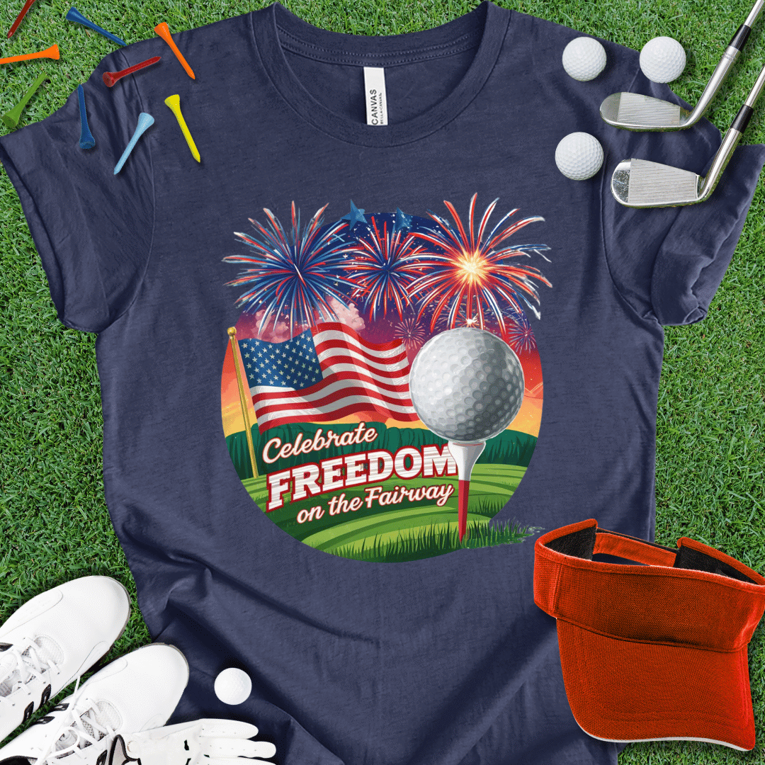 Celebrate Freedom On The Fairway 2 Golf Graphic T-Shirt