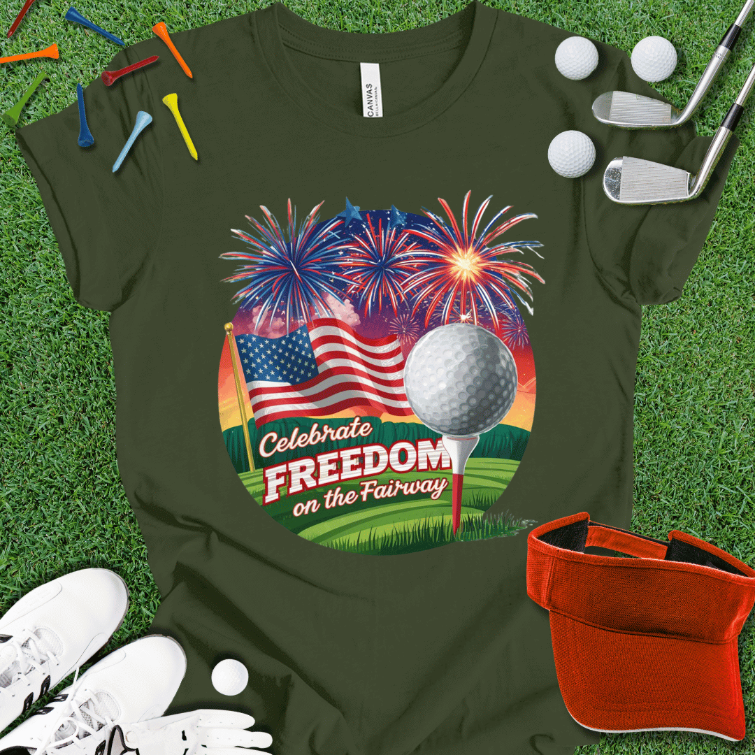 Celebrate Freedom On The Fairway 2 Golf Graphic T-Shirt