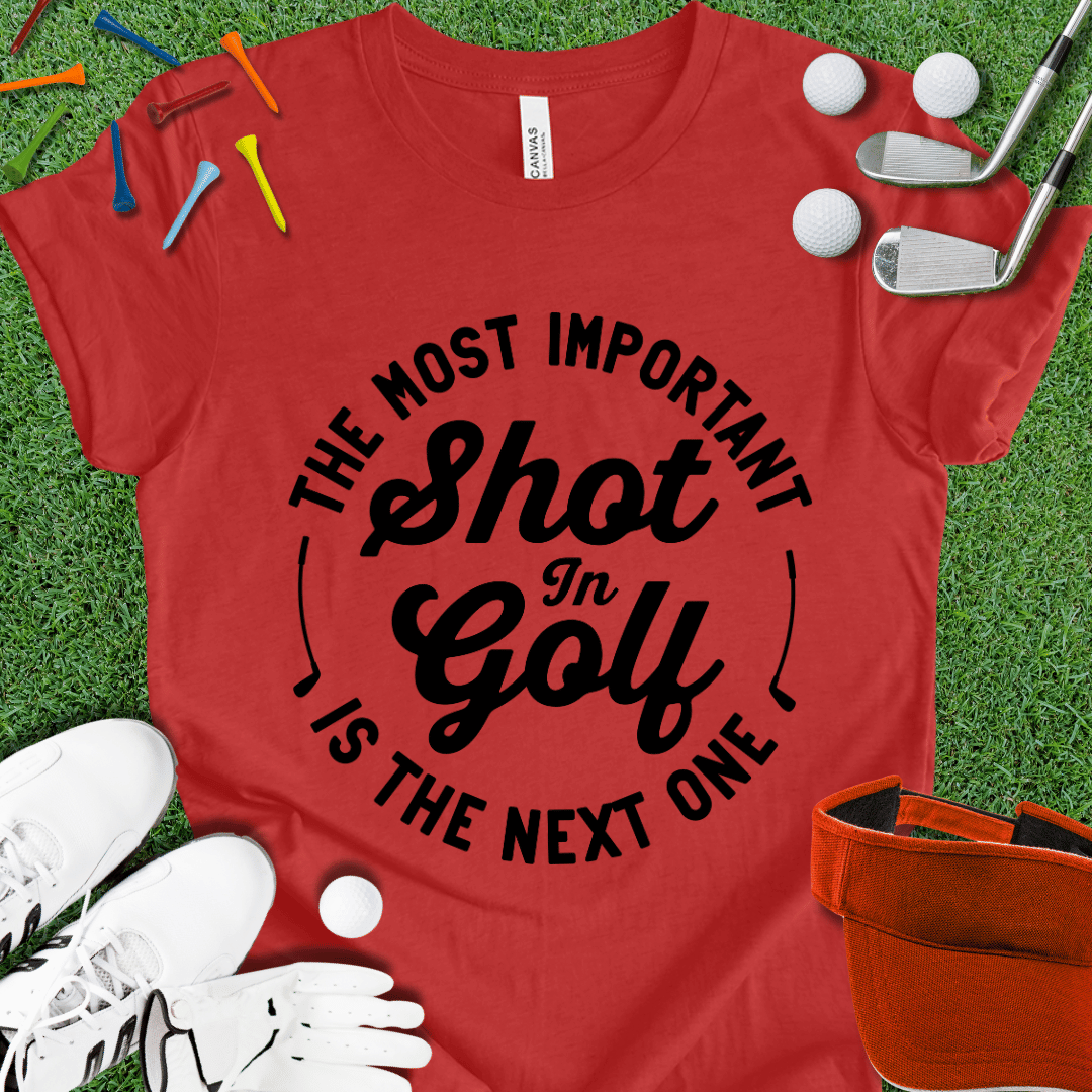 Most Important Shot In Golf Black T-Shirt