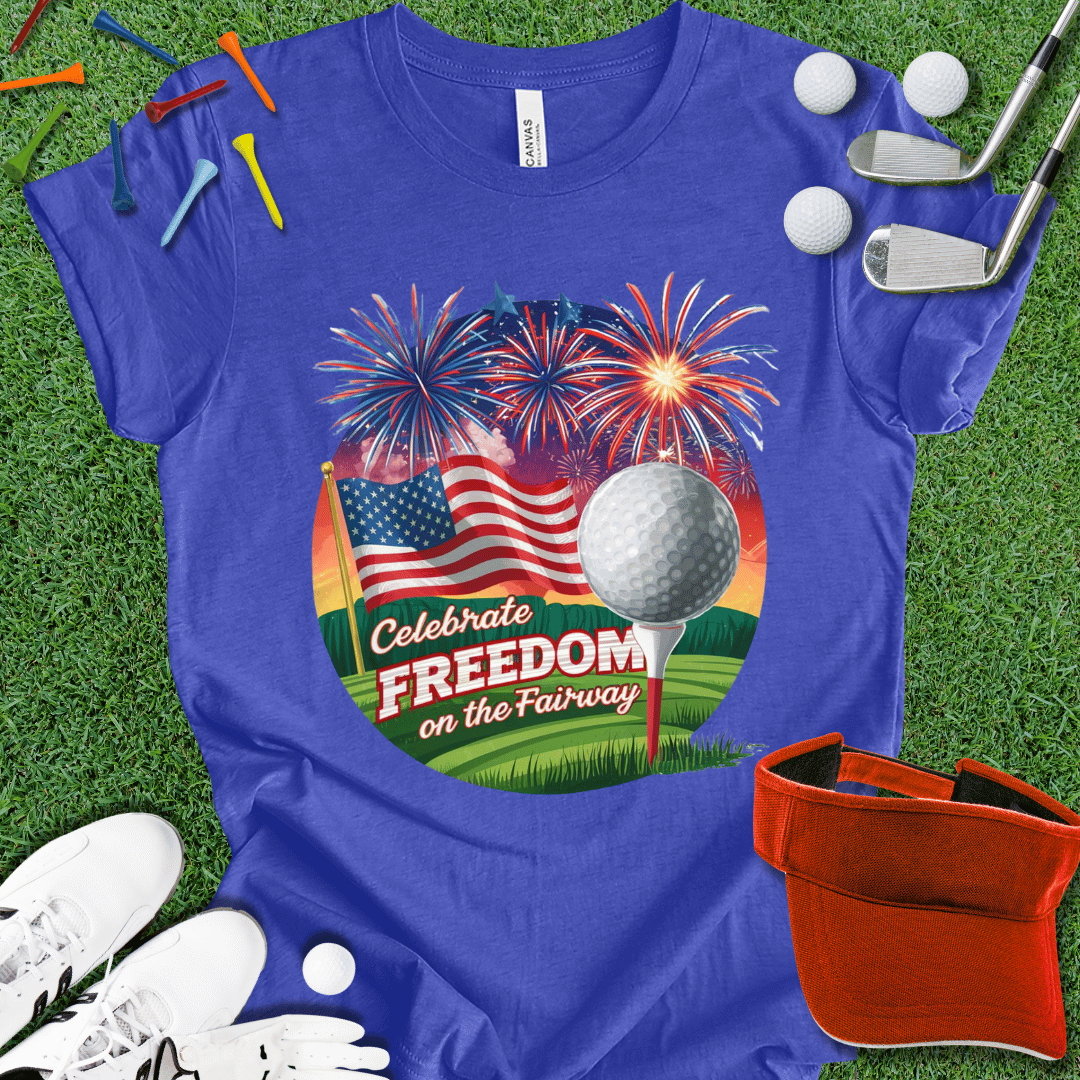 Celebrate Freedom On The Fairway 2 Golf Graphic T-Shirt