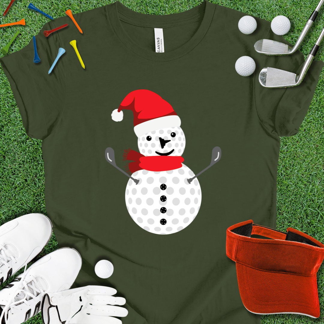 Golf Ball Snowman T-Shirt