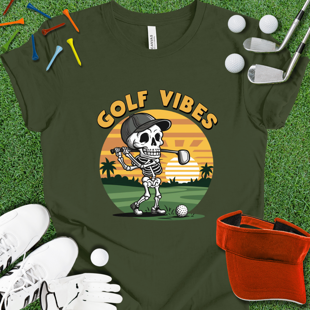 Golf Vibes Skeleton Graphic T-Shirt