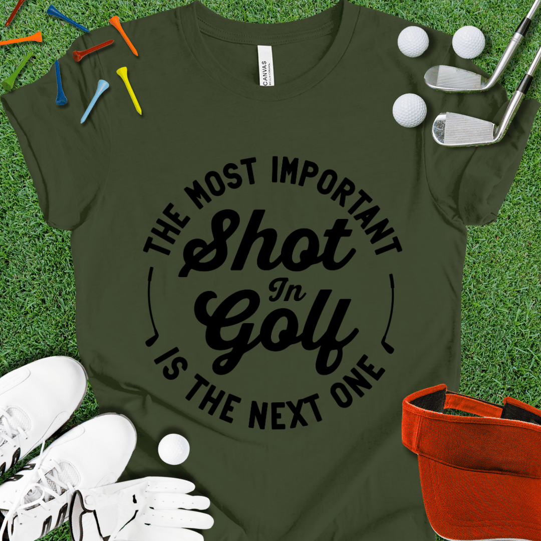 Most Important Shot In Golf Black T-Shirt