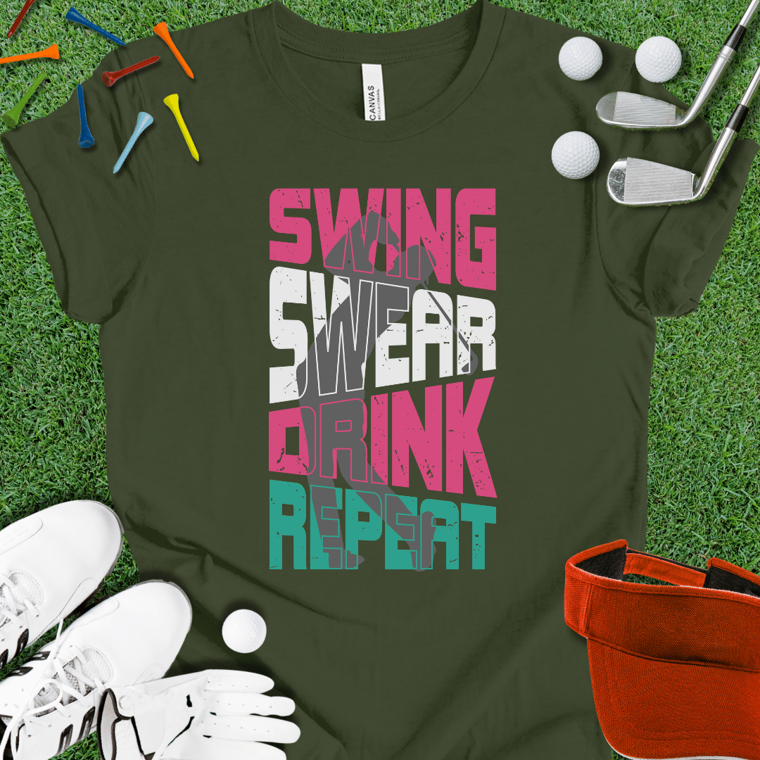 Swing Swear Drink Repeat T-Shirt