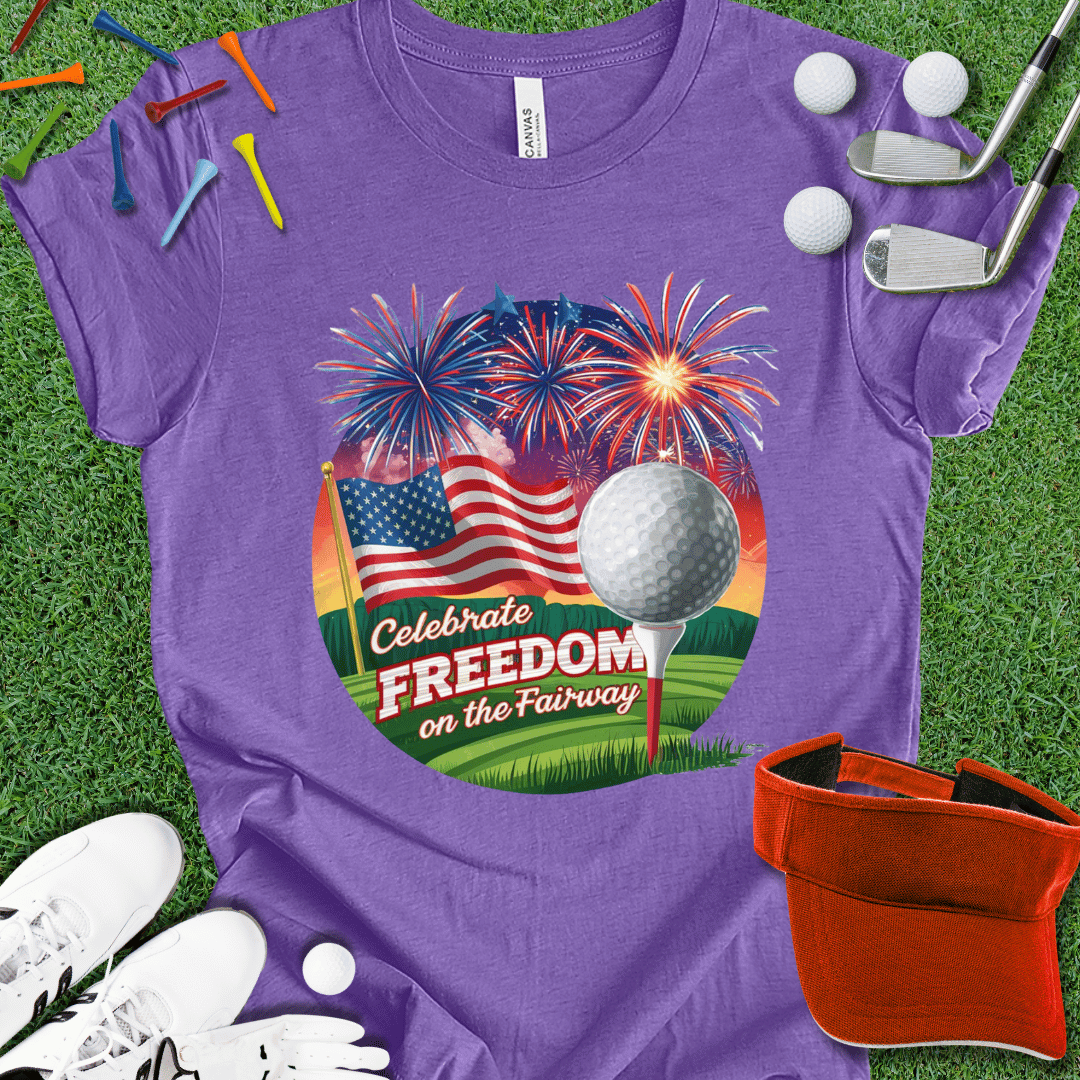 Celebrate Freedom On The Fairway 2 Golf Graphic T-Shirt