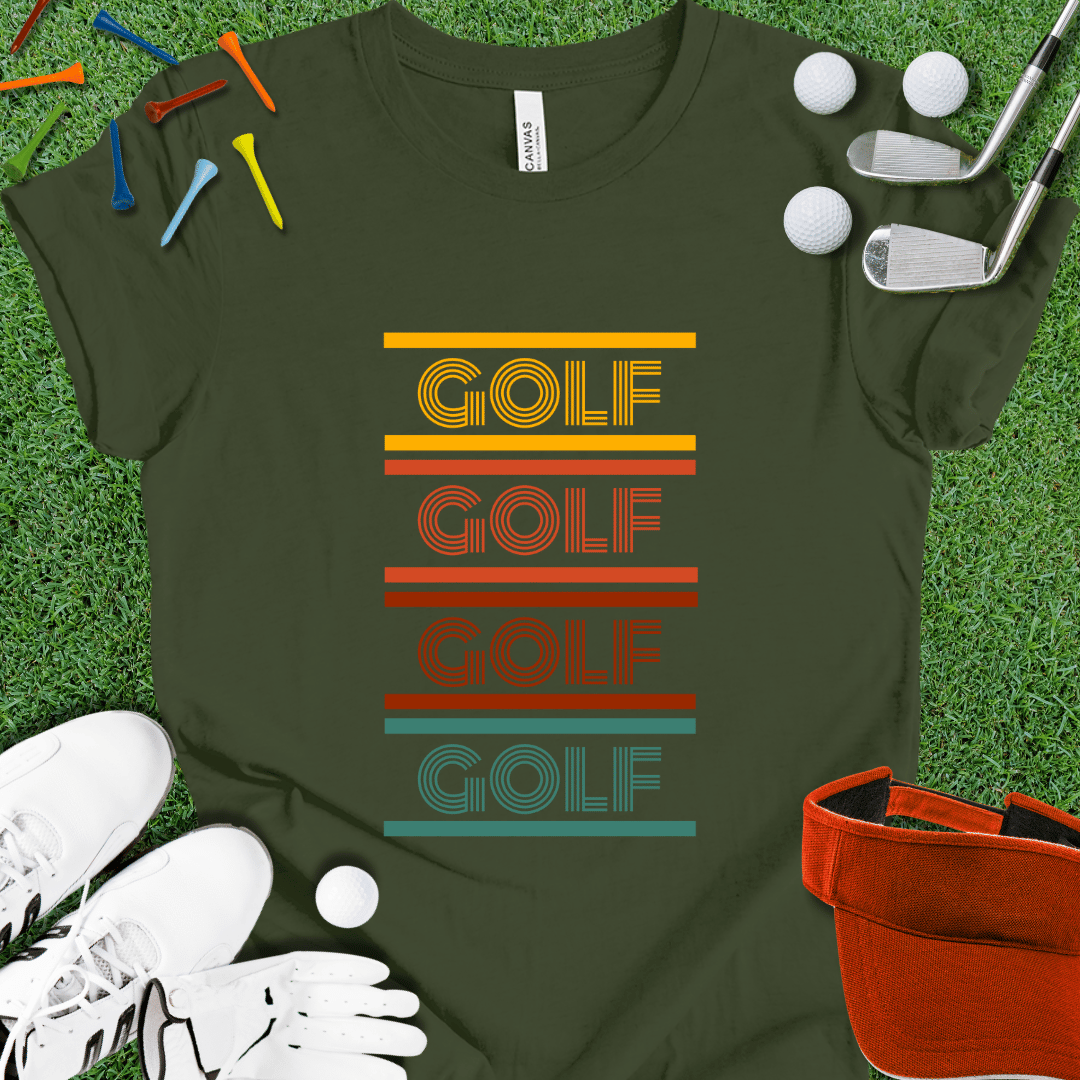 Retro Style 8-Bit Golf T-Shirt