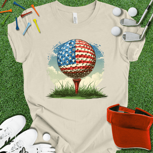 American Flag Golf Ball T-Shirt